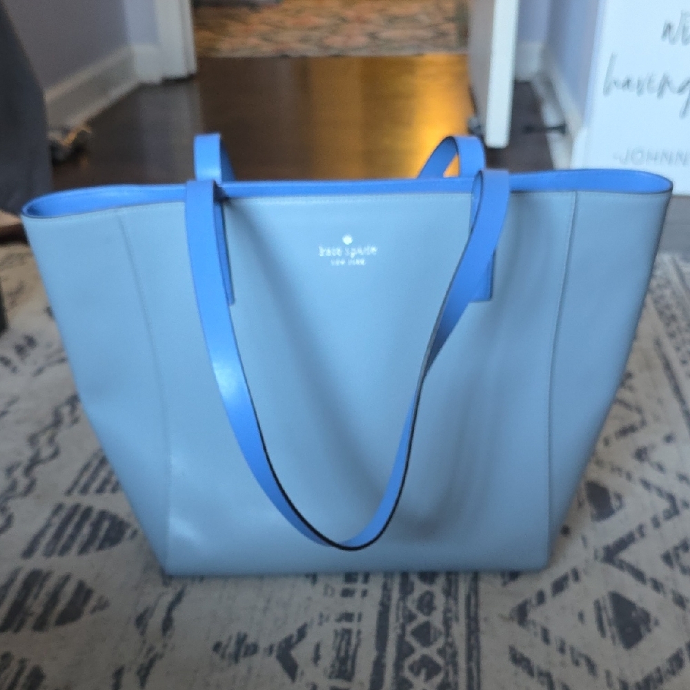 Kate Spade Gray and Blue Tote Bag